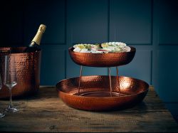 GenWare Copper Hammered Aluminium Platter 44cm