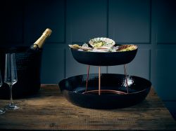 GenWare Black Hammered Aluminium Platter 44cm