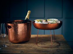 GenWare Copper Aluminium Hammered Wine Bucket 30.5cm