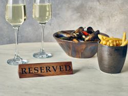 GenWare Acacia Wood Reserved Sign