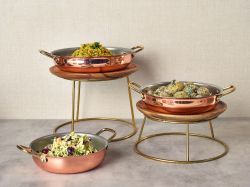 GenWare Gold Anti-Slip Round Buffet Riser 18cm