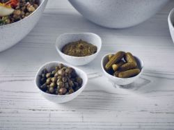 GenWare Melamine White Granite Triangular Ramekin 70ml/ 2.5oz - Pack of 24