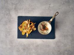 Genware Natural Edge Slate Platter 25 X 13cm - Pack of 6