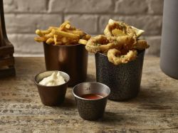 2.5oz Stainless Steel Ramekin Hammered Copper - Pack of 24