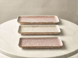 Terra Porcelain Rose Narrow Rectangular Platter 31 x 14cm - Pack of 6