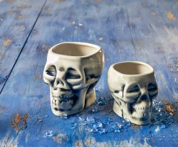 Genware White Skull Tiki Mug 40cl/ 14oz - Pack of 6