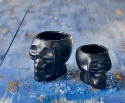 Genware Cast Iron Effect Skull Tiki Mug 80cl/ 28.15oz - Pack of 6