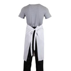 Whites Bistro Apron Polycotton White with Pocket