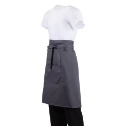 Whites Bistro Apron Polycotton Charcoal with Pocket