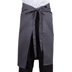 Whites Bistro Apron Polycotton Charcoal with Pocket