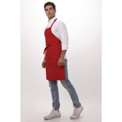Chef Works Bib Apron Red