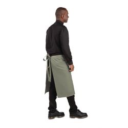 Whites Bistro Apron Polycotton Olive with Pocket