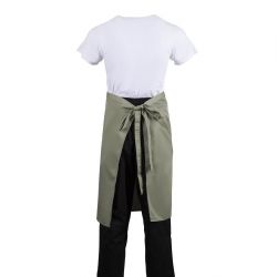Whites Bistro Apron Polycotton Olive with Pocket