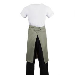 Whites Bistro Apron Polycotton Olive with Pocket