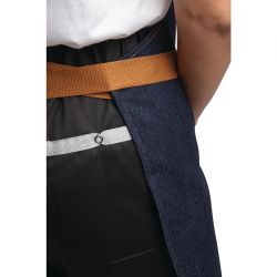 Southside Bib Apron Denim Blue with Tan Ties