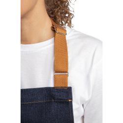 Southside Bib Apron Denim Blue with Tan Ties