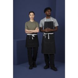 Southside Waist Apron Denim Black with Grey Ties