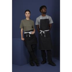 Southside Waist Apron Denim Black with Grey Ties