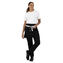 Southside Waist Apron Denim Black with Grey Ties