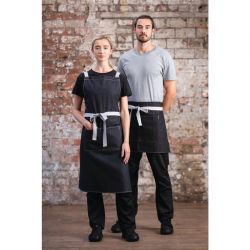 Southside Waist Apron Denim Black with Grey Ties