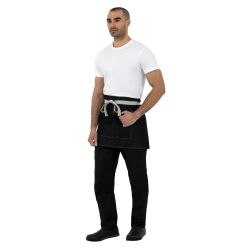 Southside Waist Apron Denim Black with Grey Ties