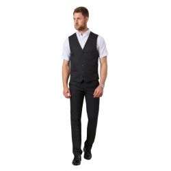 Brook Taverner Mens Mercury Black Waistcoat