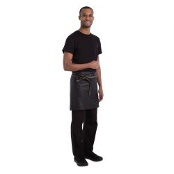 Chef Works Urban Wet Look Boulder Half Bistro Apron Brown Black