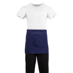 Whites Short Bistro Apron Navy Blue