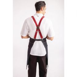 Chef Works Urban Berkeley Denim Brace Bib Apron Dark Indigo
