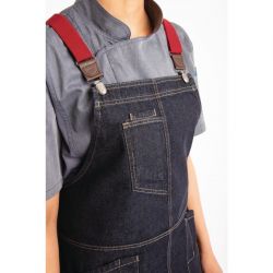 Chef Works Urban Berkeley Denim Brace Bib Apron Dark Indigo