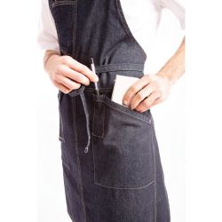 Chef Works Urban Berkeley Denim Brace Bib Apron Dark Indigo
