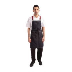 Chef Works Urban Berkeley Denim Brace Bib Apron Dark Indigo