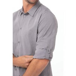 Chef Works Urban Modern Chambray Shirt Grey