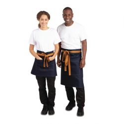 Southside Waist Apron Denim Blue with Tan Ties