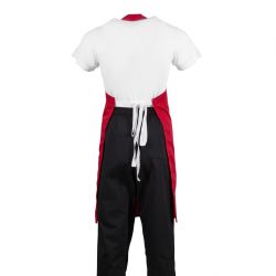 Whites Bib Apron Polycotton Red