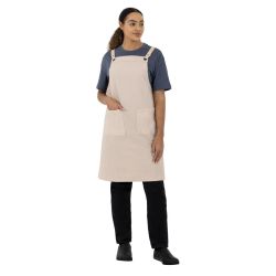Southside Cotton Canvas Bib Apron Stone