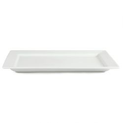 Olympia Whiteware Wide Rim Rectangular Platter 400x295mm