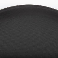 Olympia Kristallon Polypropylene Round Non-Slip Tray Black