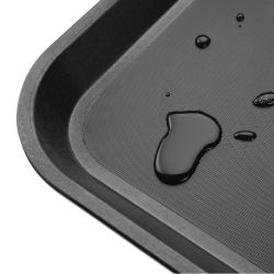 Olympia Kristallon Polypropylene Rectangular Non-Slip Tray Black