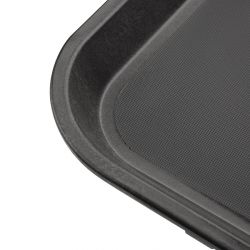 Olympia Kristallon Polypropylene Rectangular Non-Slip Tray Black