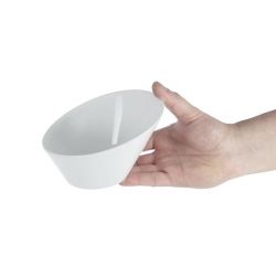 Olympia Whiteware Oval Sloping Bowls 154x 133mm 335ml (4 Pack)