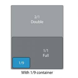 Vogue Polycarbonate 1/9 Gastronorm Container 100mm Black