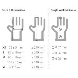 Vogue Powdered Vinyl Gloves Blue (Pack of 100)