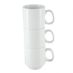 Olympia Whiteware Stacking Mugs 284ml 10oz (12 Pack)