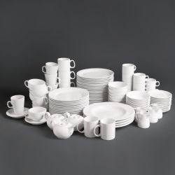 Olympia Whiteware Cappuccino Cups 10oz 284ml (12 Pack)