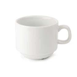 Olympia Whiteware Stacking Tea Cups 7oz 200ml (12 Pack)