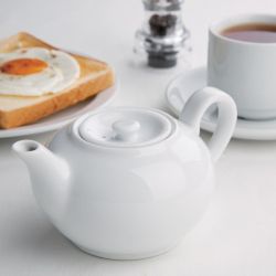 Olympia Whiteware Teapots 426ml (4 Pack)