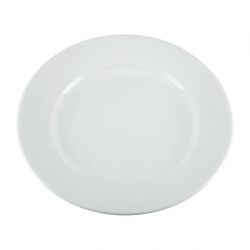 Olympia Whiteware Wide Rimmed Plates 202mm (12 Pack)