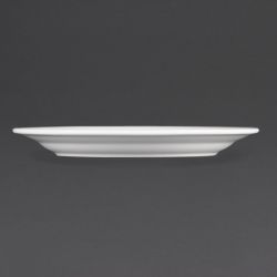 Olympia Whiteware Wide Rimmed Plates 230mm (12 Pack)