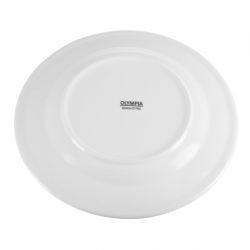 Olympia Whiteware Wide Rimmed Plates 230mm (12 Pack)